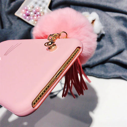 【猫耳シリーズ】ミニマル キャットフェイス iPhone ケース｜マット質感・ソフトTPU #240210