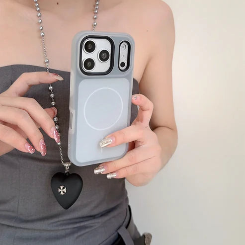 パステル マットカラー iPhoneケース｜マグネット内蔵・シンプルデザイン #231222
