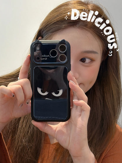 猫耳モチーフ iPhoneケース ミラー付きデザインケース キャラクター・韓国風・ユニーク・個性的 #261097