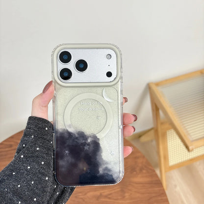 【Magnet内蔵】ドリーミーグラデーション きらめき スター クリアスマホケース｜iPhone対応 #241025