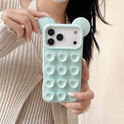 【ベアポップ】くまみみ × ポップバブル スマホケース｜iPhone対応 #240811