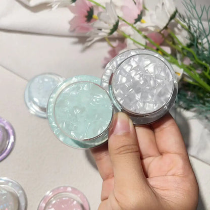 【スマホグリップ】パステルクリア ホログラムシェル  #241110