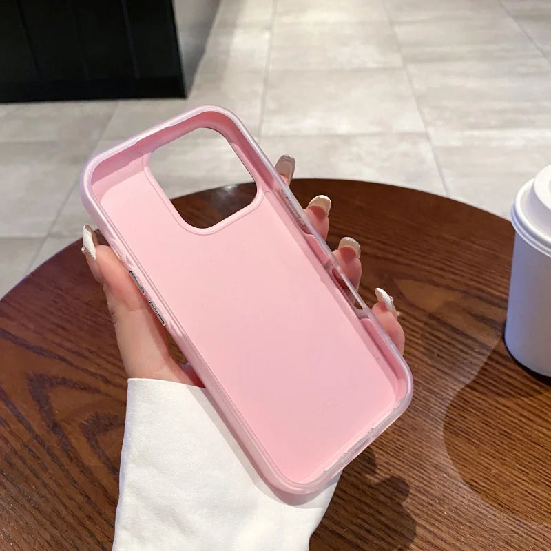 【ワイヤレス充電対応シリーズ】パステルカラー スーツケース風 凹凸デザイン スマホケース｜iPhone対応 #250902