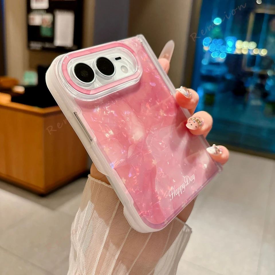 iPhone Duo キラキラ マーブル ケース (全2色) トレンド・ガーリー #261199