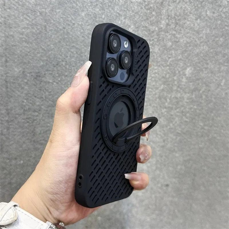 耐衝撃 iPhoneケース ロープストラップ付き マグネット対応 落下防止 スポーツ風デザイン シリコンケース ｜iPhone対応 #250410