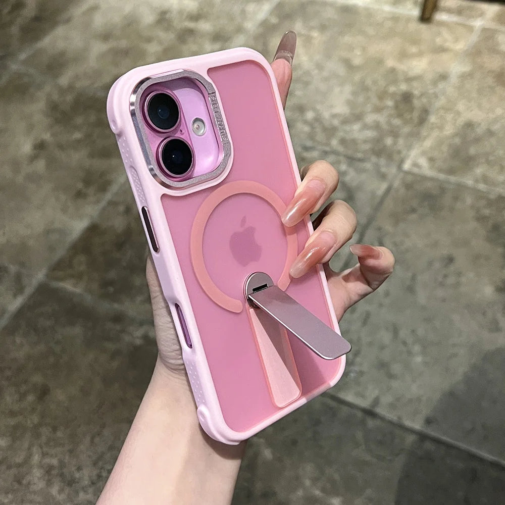 マットカラー スタンド付き Magnet内蔵 iPhoneケース｜耐衝撃・くすみカラー #261267　