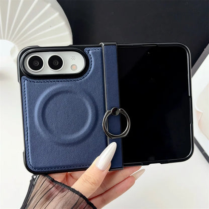 【iPhoneDuo】 レザー調リング マグネット内蔵ケース (全5色) スマート・ビジネス PCA #261203