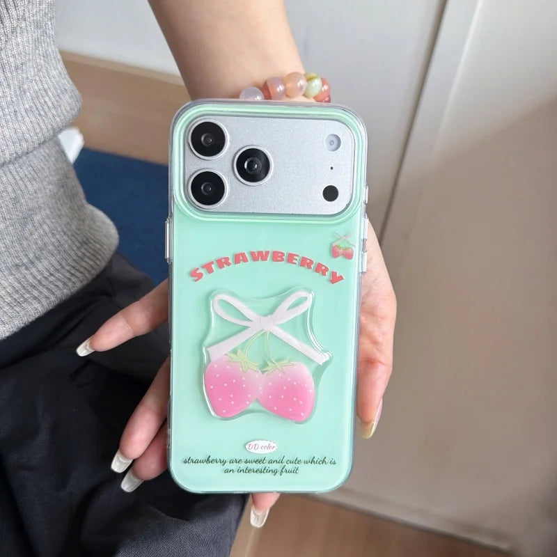ポップでカラフルな3Dフルーツデザイン iPhoneケース｜ 軽量で持ちやすいデザイン #260063