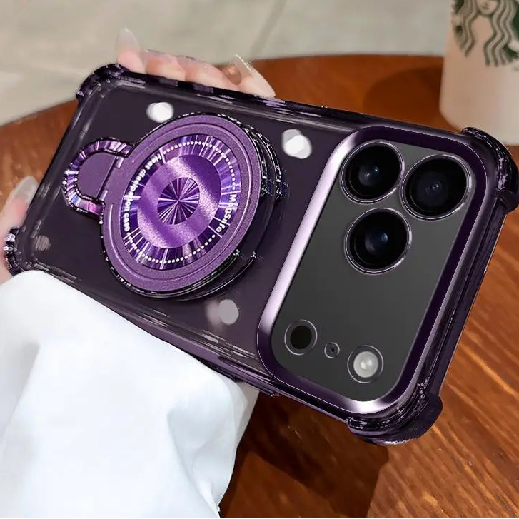 クリア リング付き iPhoneケース｜メタルフレームデザイン・スタンド対応 #240331