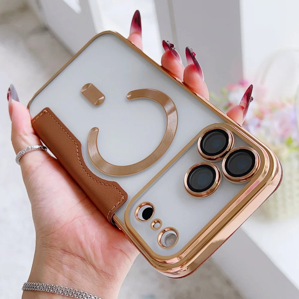 キルティング レザー調 手帳型 iPhoneケース｜クリアケース・マグネット内蔵 #240305