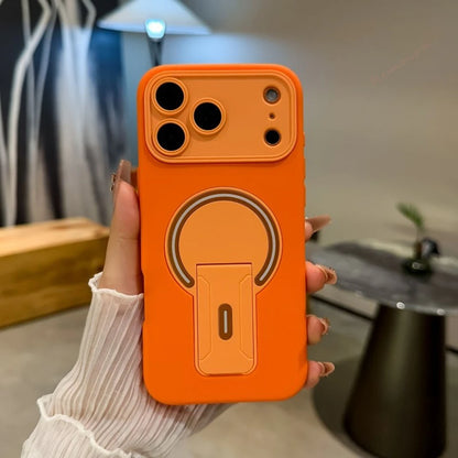 【折りたたみスタンド】シンプルカラー iPhoneケース #260131