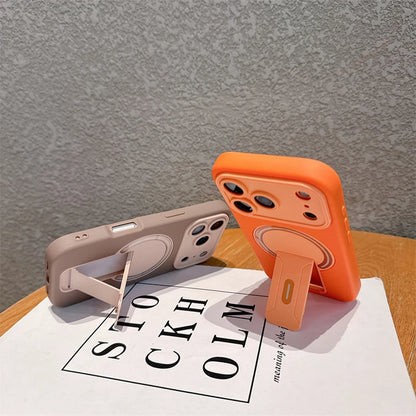 【折りたたみスタンド】シンプルカラー iPhoneケース #260131