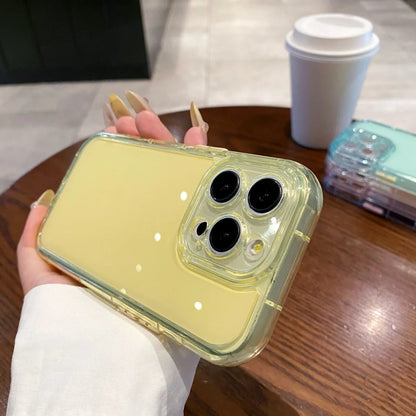 【パステルクリアカラー】シンプル×上品ハイブリッドケース｜iPhone対応 #250519