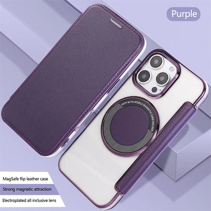 【Magnet内蔵】レザー調 カード収納付きフリップカバー スマホケース｜iPhone対応 #251129