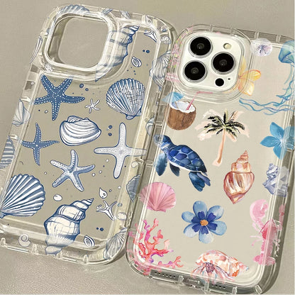 浜辺 夏風デザイン クリア iPhoneケース｜マリン・幻想的 #260090