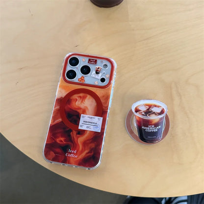 コーヒーデザイン 立体ドリンクモチーフ iPhoneケース｜カフェ風・ユニーク #260077