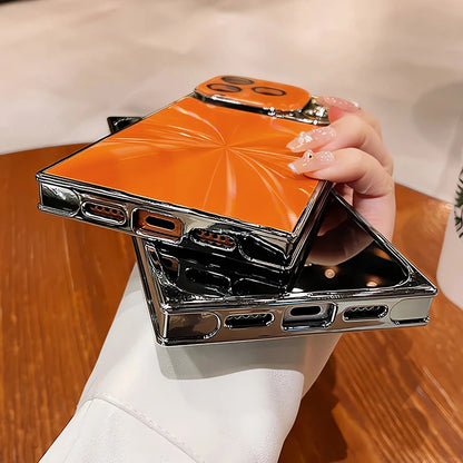 スクエアシリーズ メタリックデザイン iPhoneケース｜シャープライン・ミラー風仕上げ #240408