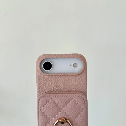 【キルティングシリーズ】カード収納付き ショルダー付き キルティング調 スマホケース｜iPhone対応 #251117