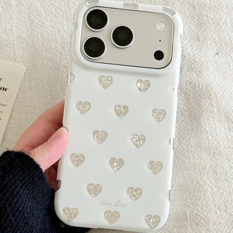 ハート柄  ストラップ付き iPhoneケース｜フレンチガーリー・大人可愛い風  #261012