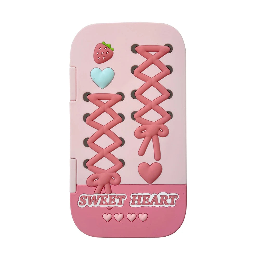 【ラブリーミラーハート】キュートハート×ミラー付き スマホケース｜iPhone対応 #240816