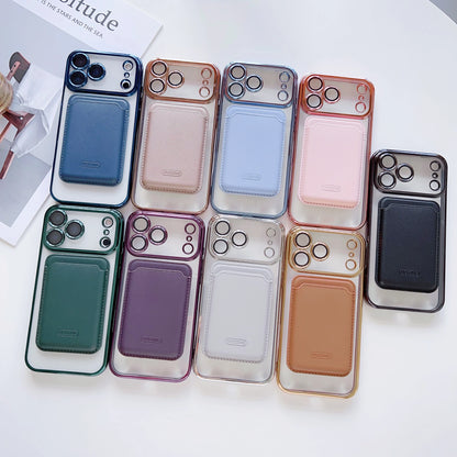 【Magnet内蔵】着脱可能 カードポケット付き クリア ススマホケース｜iPhone対応 #251219