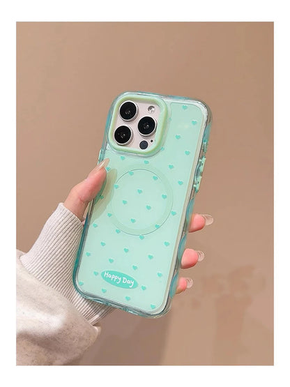 【ハートスタンド付き】クリアスマホケース｜iPhone対応 #250501