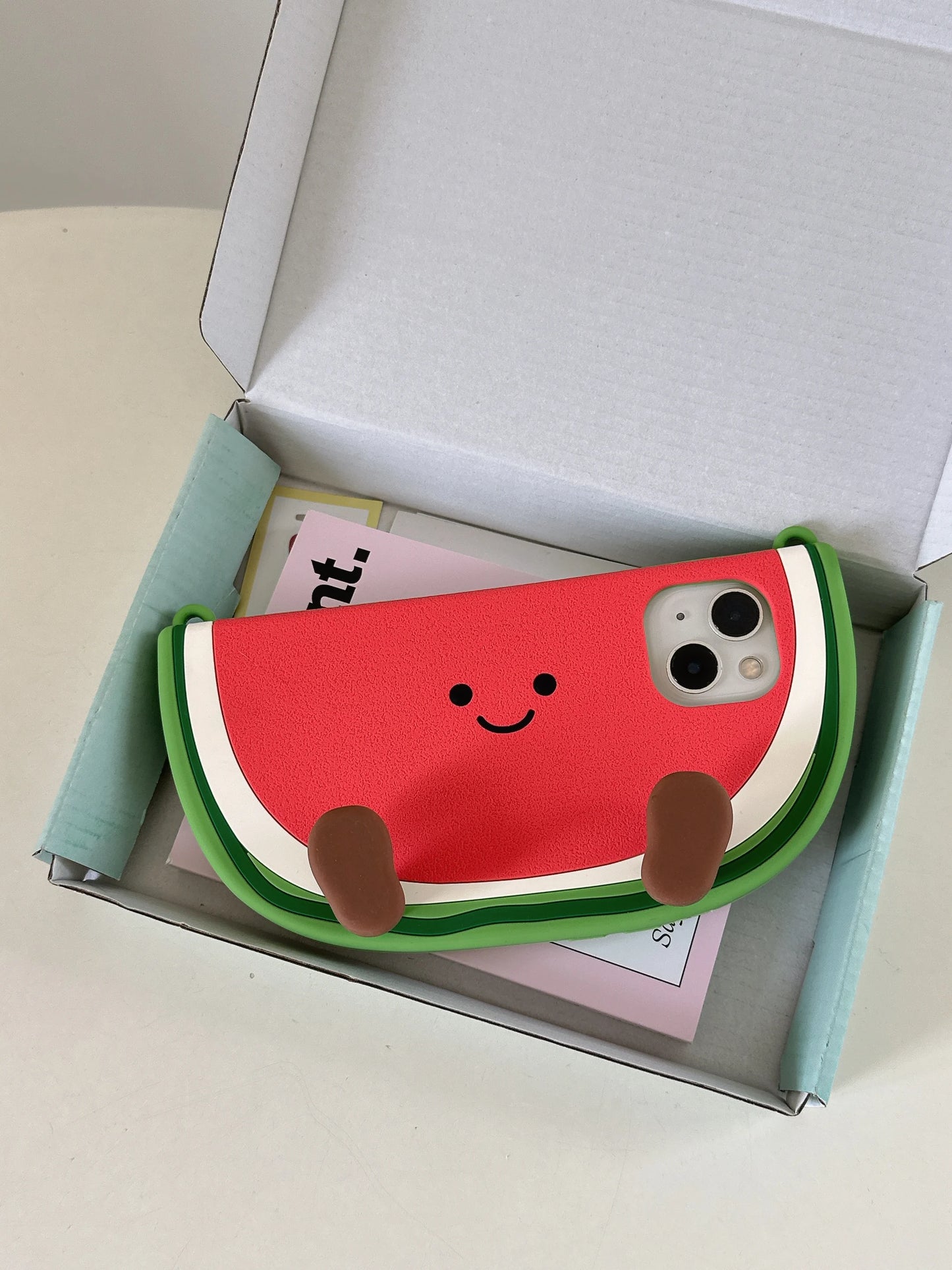 【ゆるかわスイカちゃん】3D立体 ショルダーケース｜iPhone対応 #250718