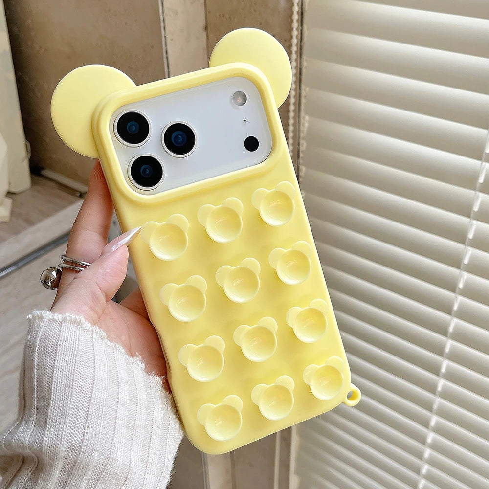 【ベアポップ】くまみみ × ポップバブル スマホケース｜iPhone対応 #240811