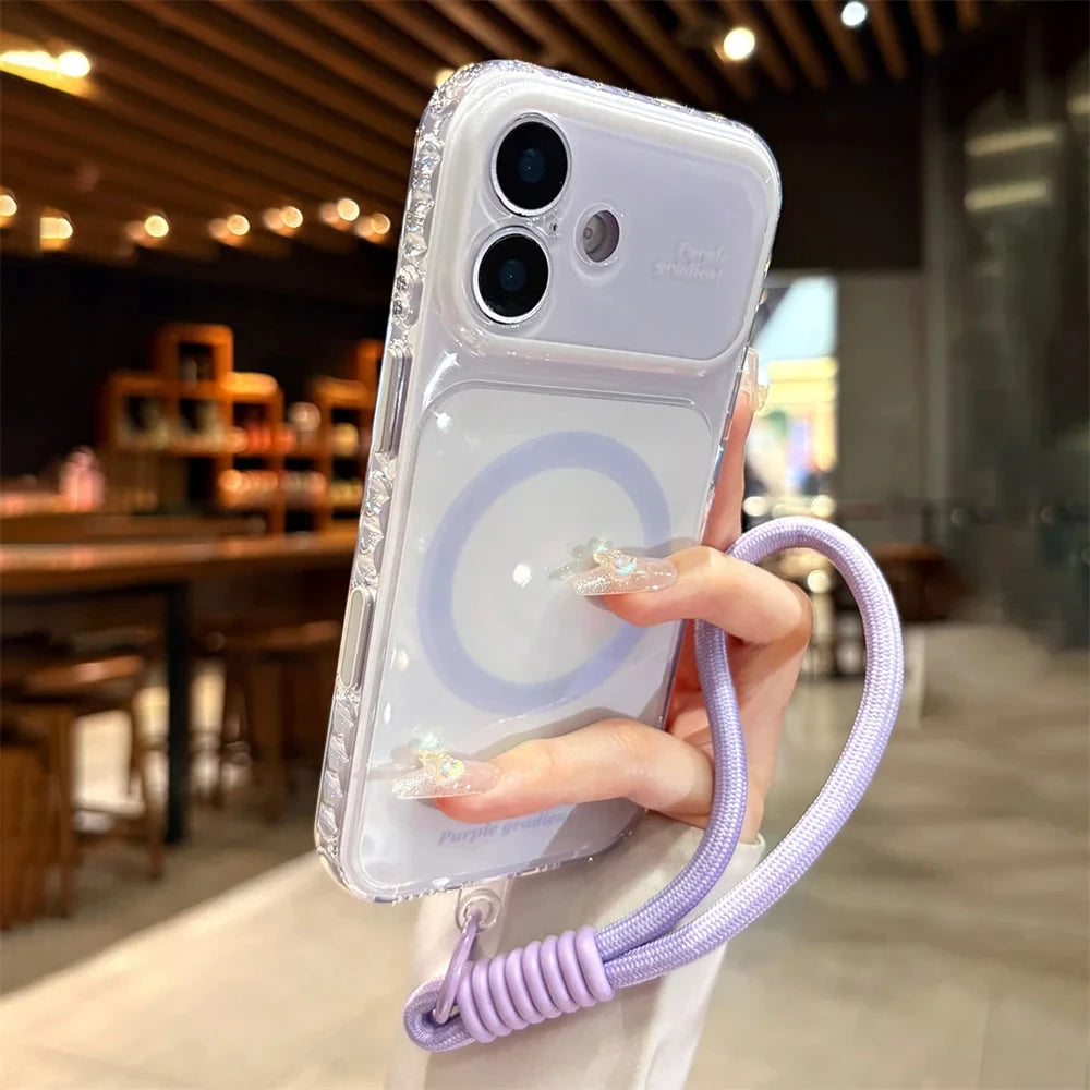 マグネット対応 ロープストラップ付き パステルカラー iPhoneケース #261070
