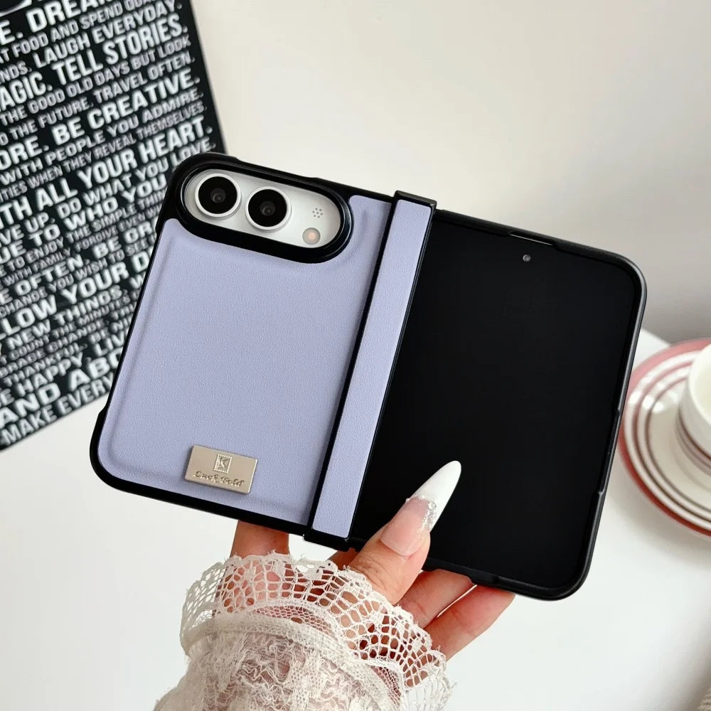 iPhone Duo メタルプレートモチーフケース (全7色) トレンド・カジュアル #261204