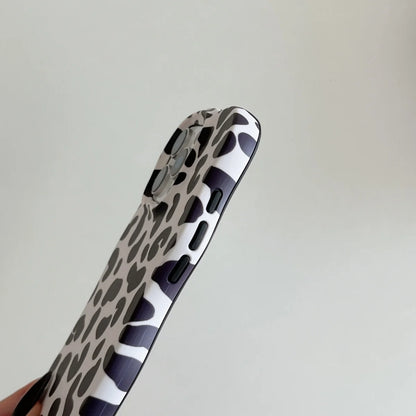 【ウェーブフレーム】ヒョウ柄 レオパード カラフル スマホケース｜iPhone対応 #251019