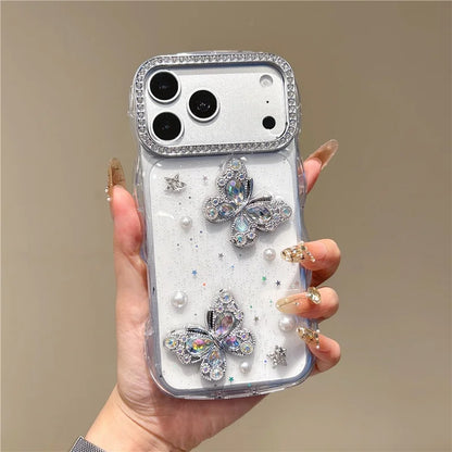 バタフライモチーフクリア iPhoneケース トレンド・クール　#261212