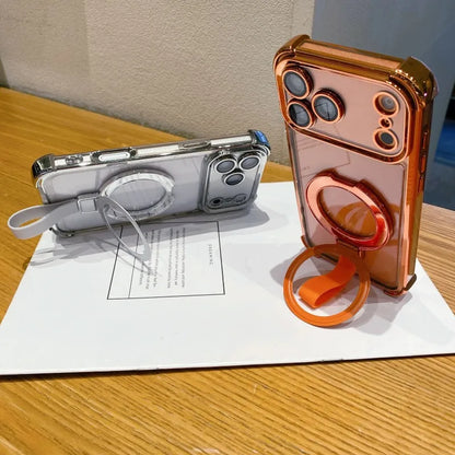 クリアメタルリング ケース｜透明 × カラーフレーム  iPhoneケース #240406