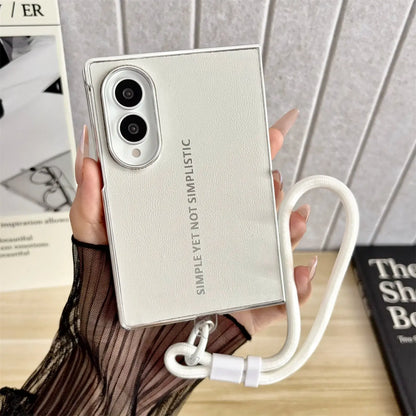 【Galaxy対応】ストラップ付きスマホケース 英字ロゴ デザイン 全3色 スタイリッシュ・エレガント・モダン #261144