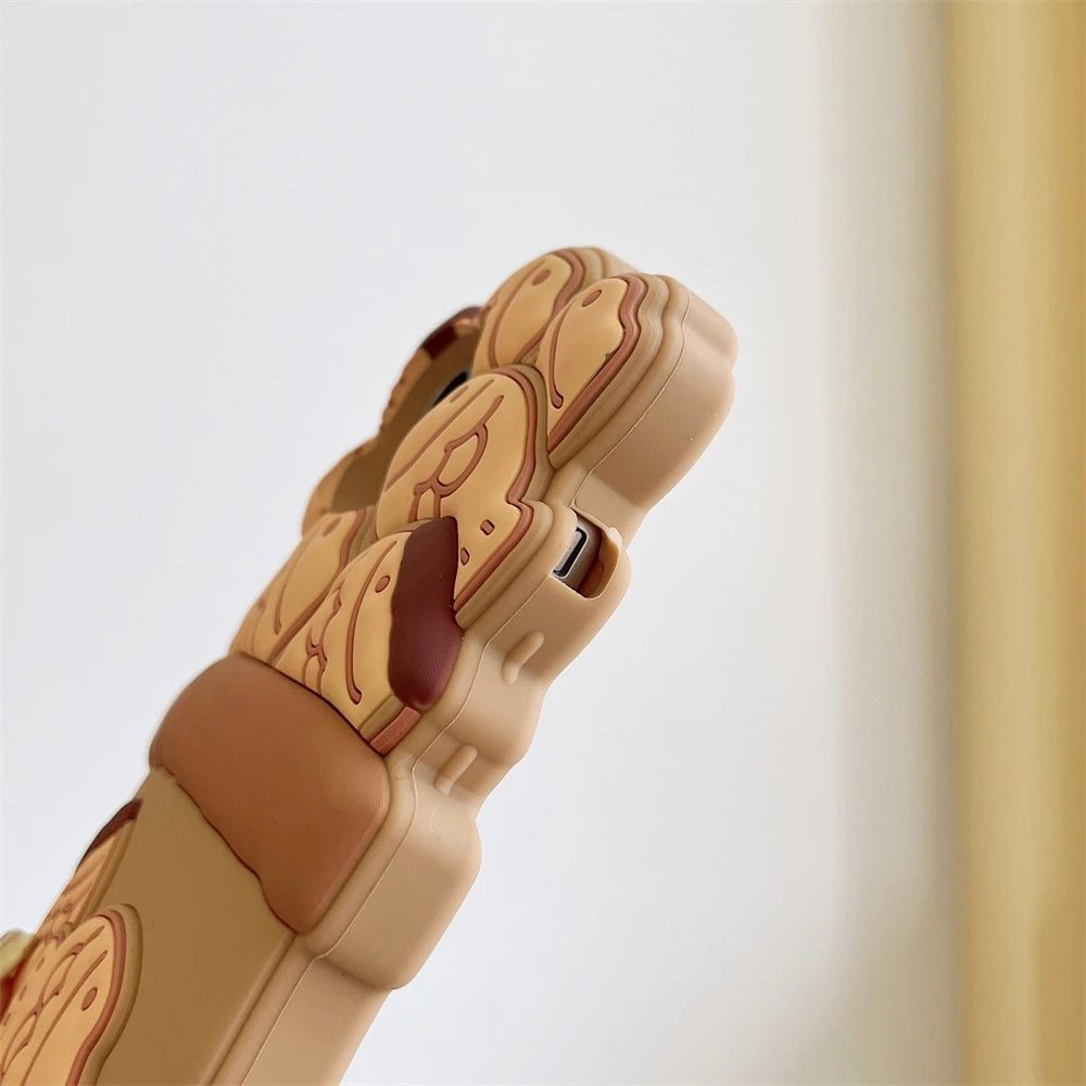【シリコン】3D たい焼き iPhoneケース｜チャーム付き・ゆるかわ PCA #261294