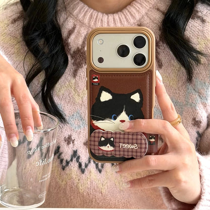 【キュートペット】ソフトレザー調 アニマル ポップカラー スマホケース｜iPhone対応 #240828
