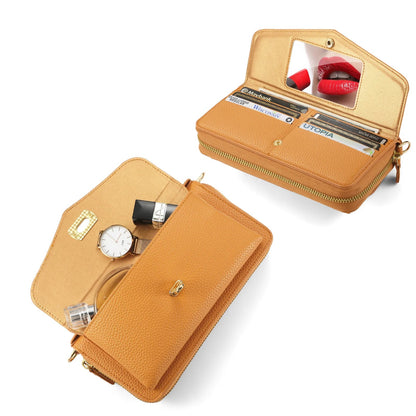 【ウォレットスタイル】財布一体型 分離式レザー調 ブックスタイル 手帳型 iPhoneケース｜ラウンドファスナー・ショルダー対応 #240204