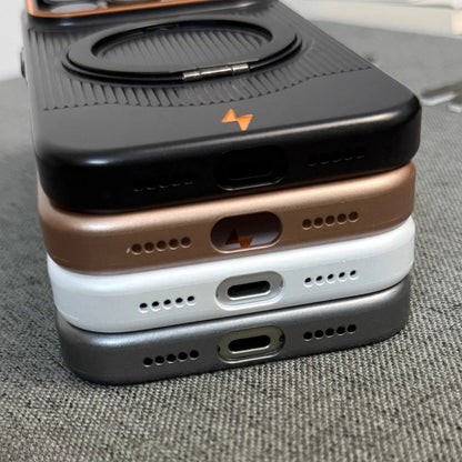 【折りたたみリングスタンド】耐衝撃 マット 超薄型 回転式メタルリングスタンド スマホケース｜iPhone対応 #250306