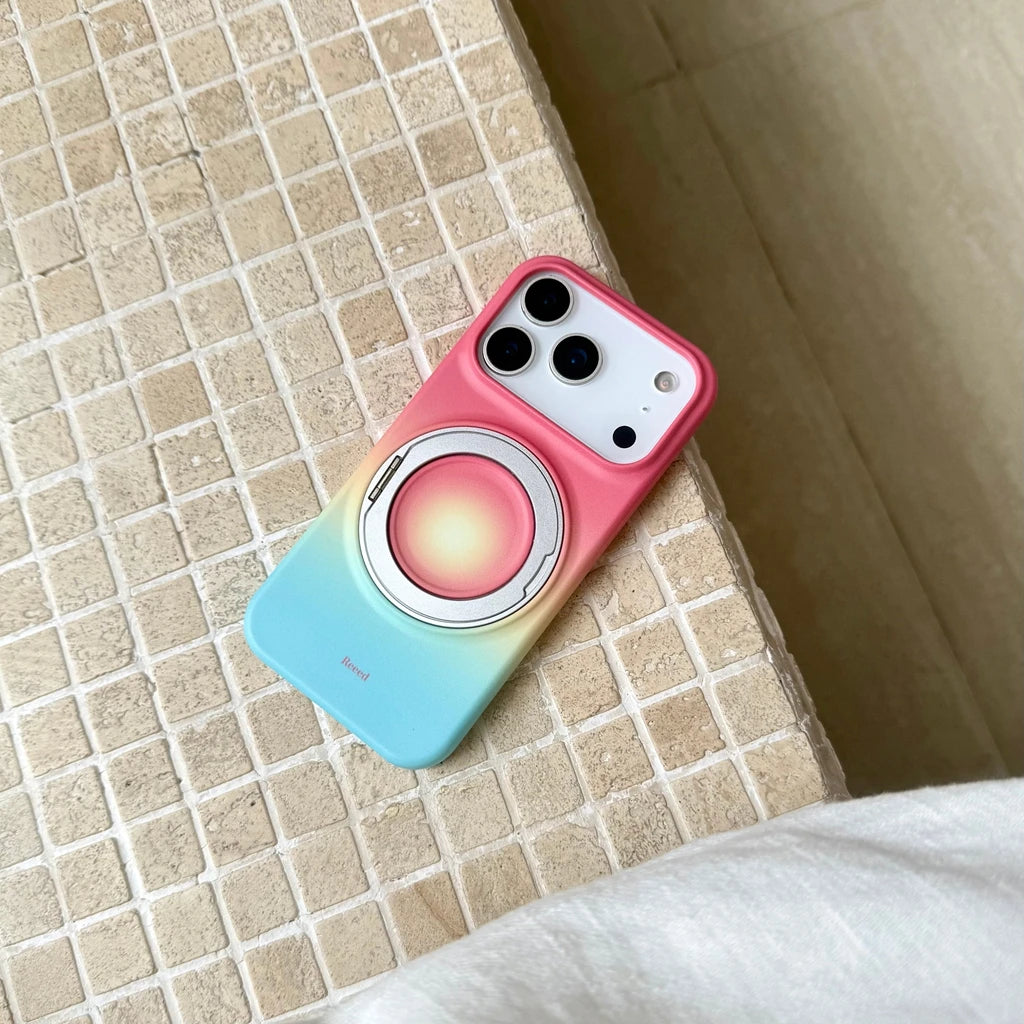 淡色グラデーション リング付き iPhoneケース｜大人かわいい・シンプル #2601001