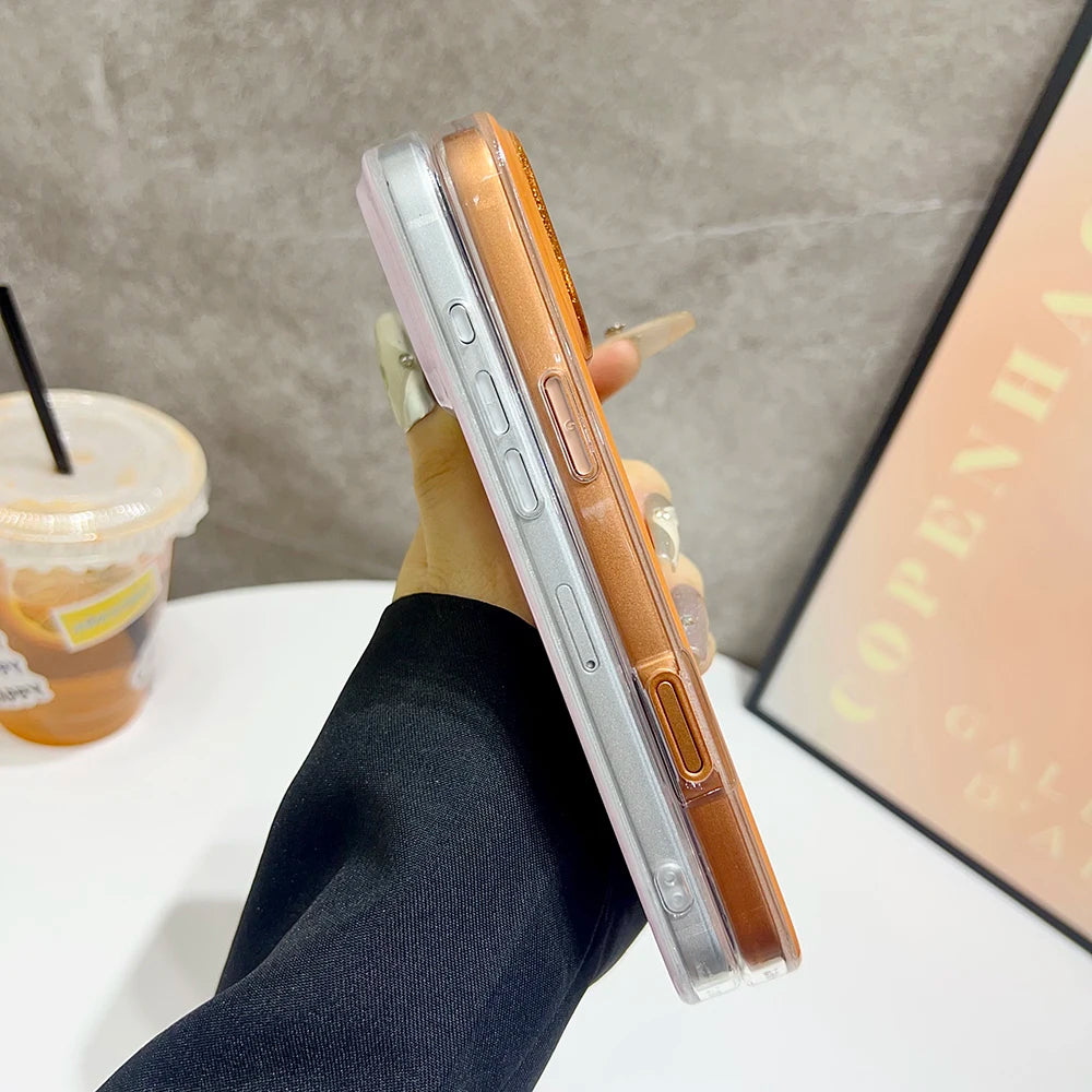 【Magnet内蔵】パステルグリッターサークル ツヤかわスマホケース｜iPhone対応 #241021