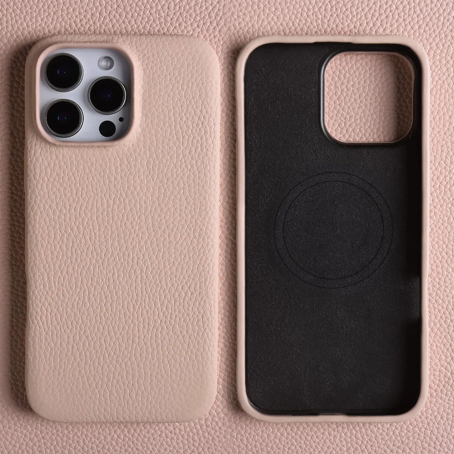 【Magnet内蔵】リアルレザー シンプル ハイグレード スマホケース｜iPhone対応 #241017