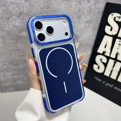 Magnet内蔵 クリア iPhoneケース｜カラーフレームデザイン #240330