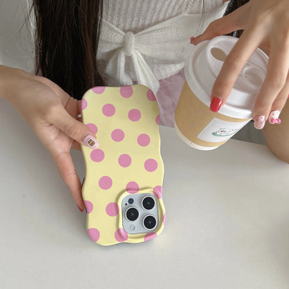 【カラーポルカドット】ポップウェーブスマホケース｜iPhone対応 #250802