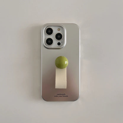 【シルバー×カラーポップ】レトロ ポップ バンドケース｜iPhone対応 #250723