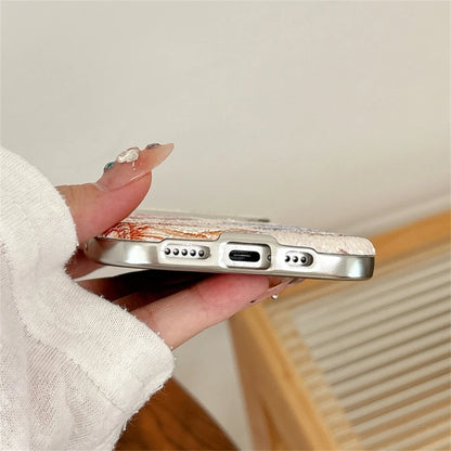 フラワーモチーフ iPhoneケース｜パステルカラー・立体テクスチャ #240605