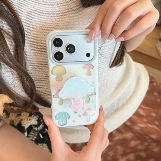 キノコ カラフルデザイン iPhoneケース｜クリア #261009