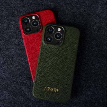 【本革シリーズ】名入れカスタム レザーiPhoneケース｜イニシャル刻印対応｜iPhone対応 #241012