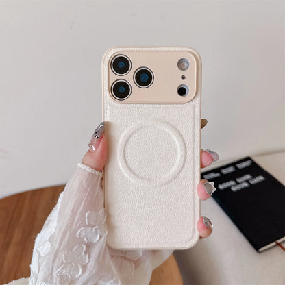 【Magnet内蔵】シンプル レザーケース｜iPhone対応 #250222