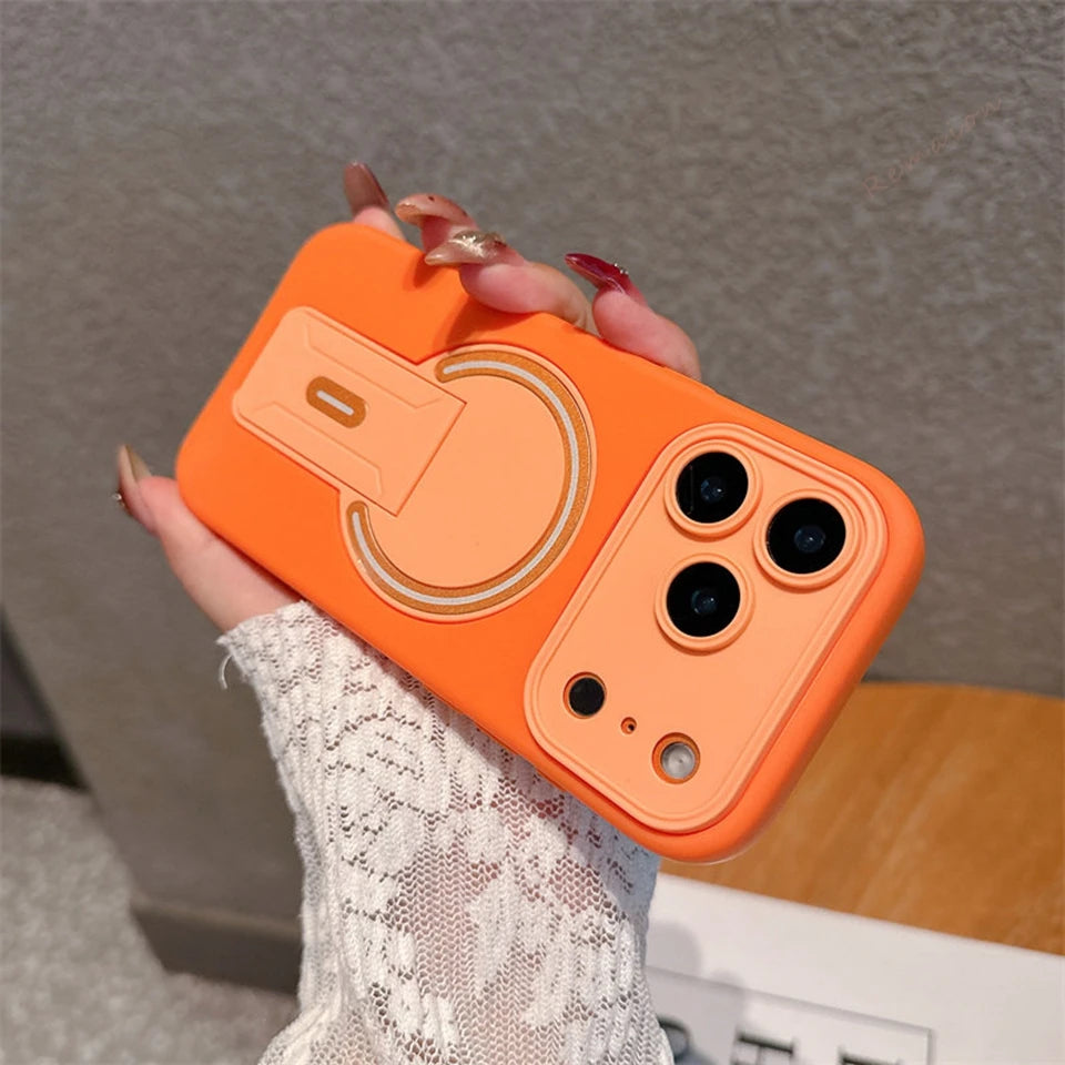 【折りたたみスタンド】シンプルカラー iPhoneケース #260131