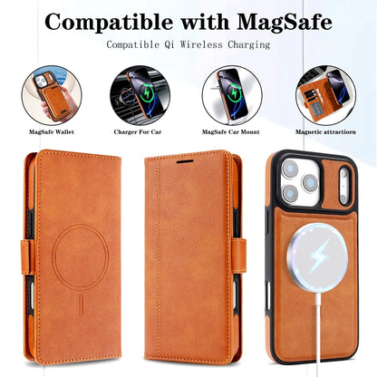 【ブックスタイル】レザー調 Magnet対応 手帳型 iPhoneケース｜カード収納 マグネット着脱式 #240111